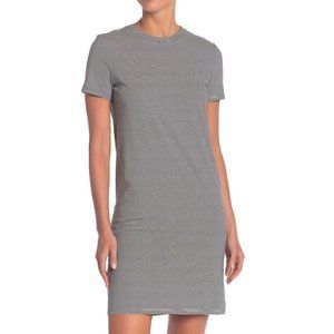 Theory Striped Tshirt Dress (Navy + White)